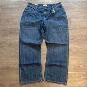 NWT L.L. Bean Favorite Fit Curvy Jeans 18 Reg 100% Cotton Rigid Straight Leg